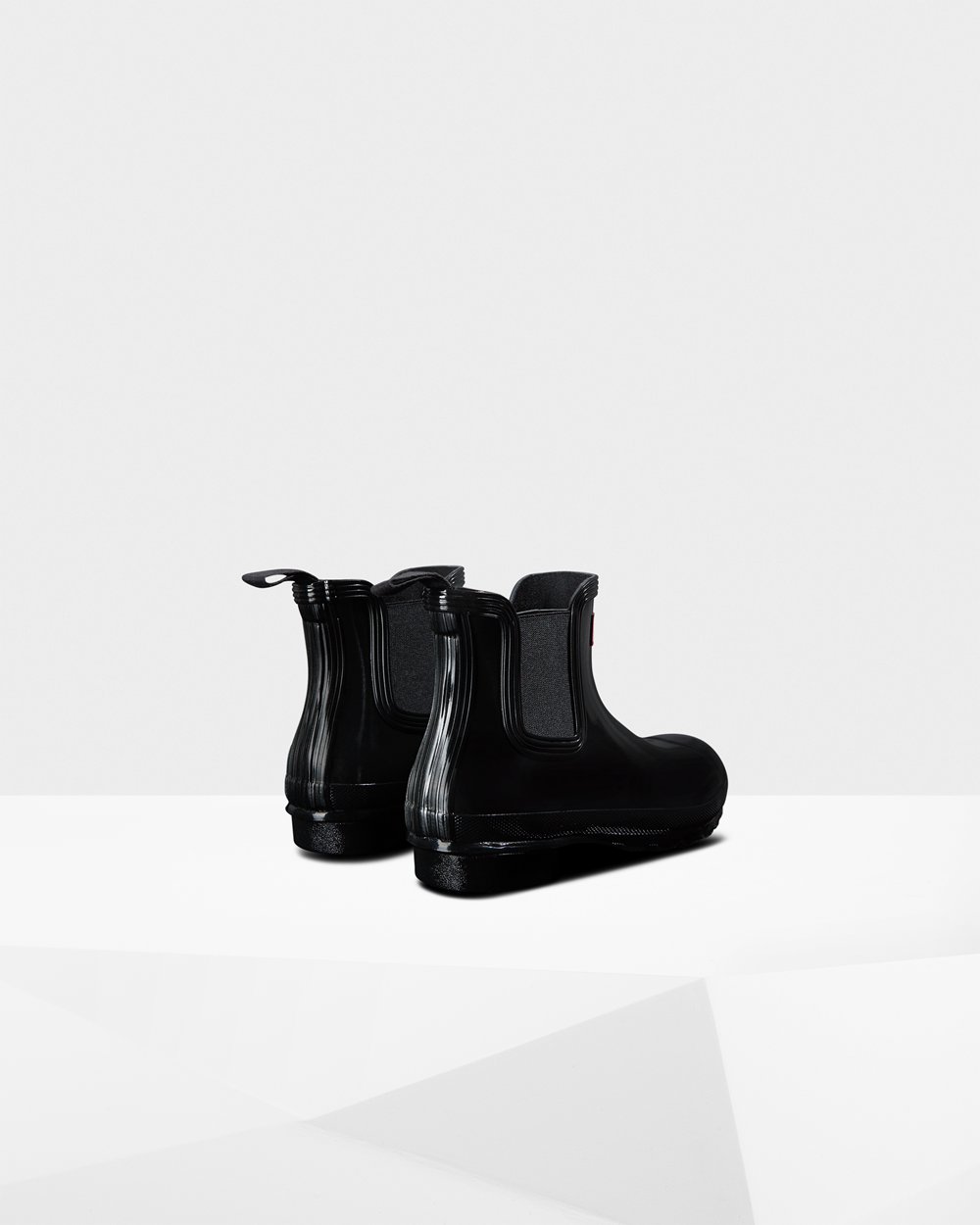 Chelsea Boots Dam - Hunter Original Gloss - Svarta - 301874-TSJ